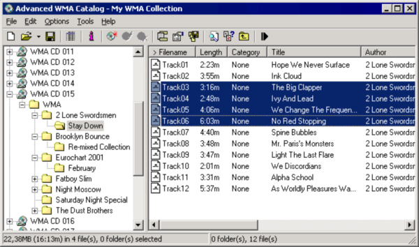 Advanced WMA Catalog