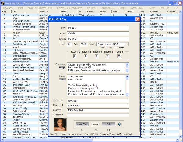 MP3 EZlib Music Library/Playlist Manager