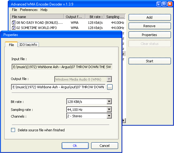 WMA Encoder - Decoder