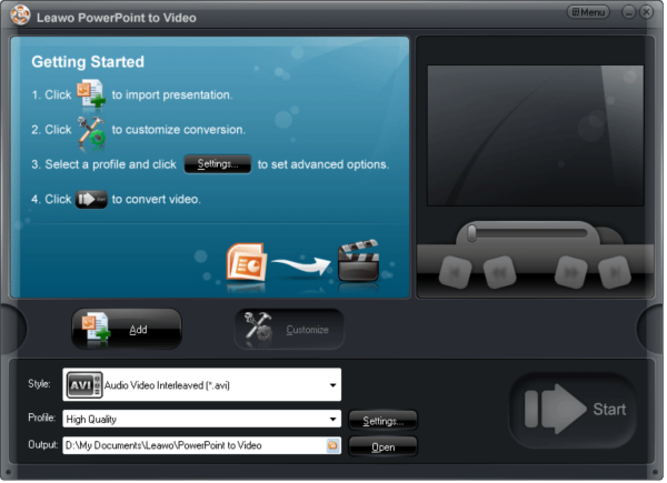 Leawo PowerPoint to Video