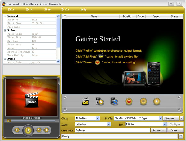 3herosoft BlackBerry Video Converter