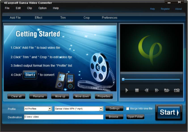 4Easysoft Sansa Video Converter