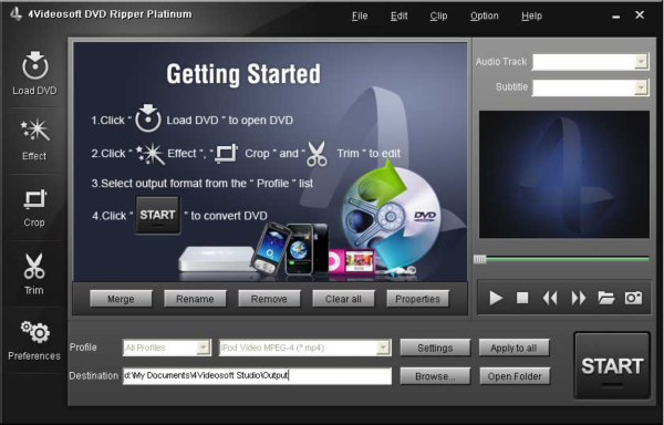 4Videosoft DVD Ripper Platinum