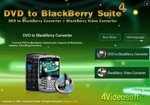 4Videosoft DVD to BlackBerry Suite