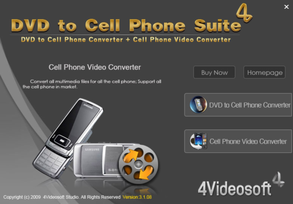 4Videosoft DVD to Cell Phone Suite