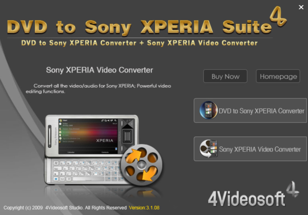 4Videosoft DVD to Sony Xperia Suite