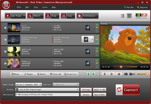 4Videosoft iPad Video Converter