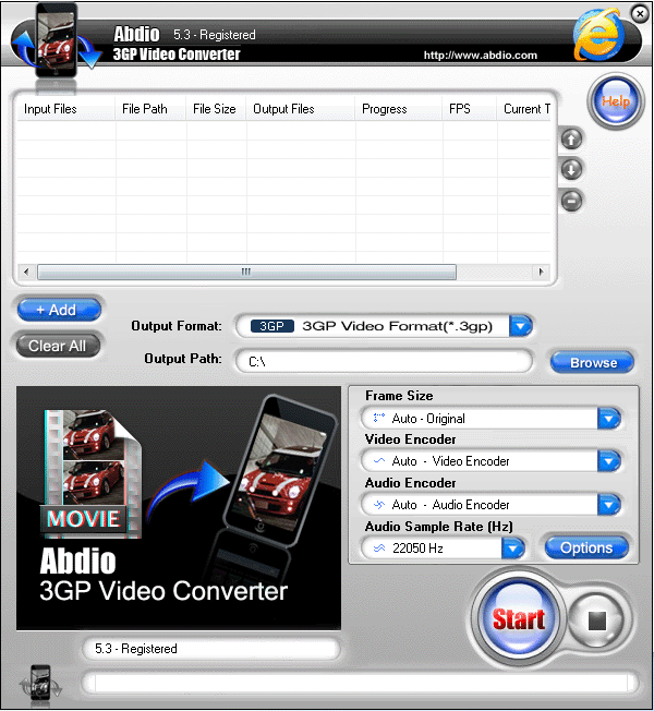 Abdio 3GP Video Converter