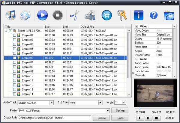 Agile DVD to SWF Converter