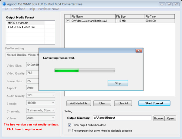 Agood AVI to iPod MP4 Converter Free