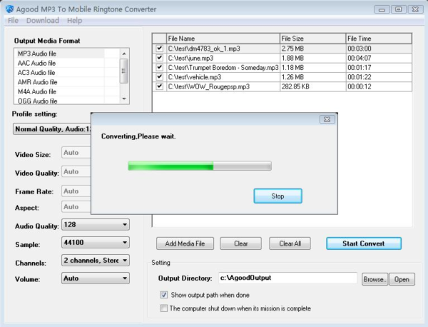 Agood MP3 To Mobile Ringtone Converter