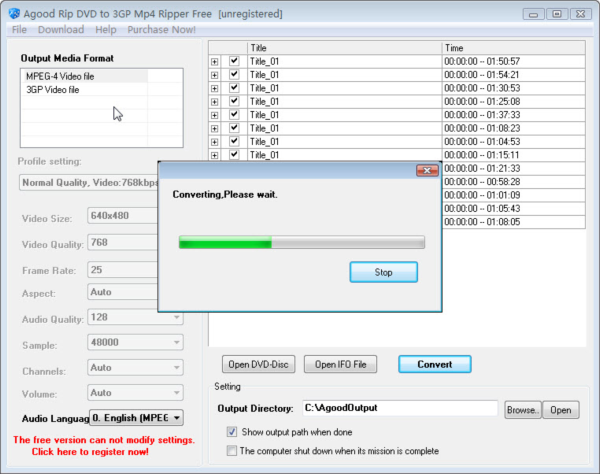 Agood Rip DVD to 3GP Mp4 Ripper Free