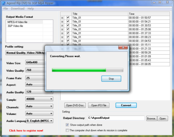 Agood Rip DVD to 3GP Mp4 Ripper