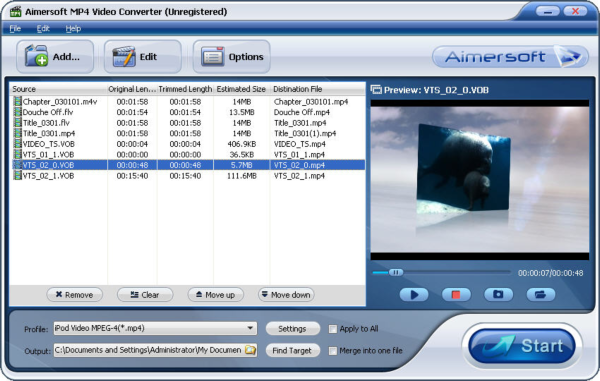 Aimersoft MP4 Video Converter