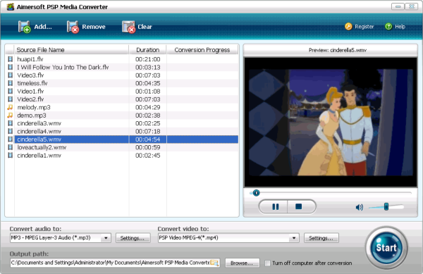 Aimersoft PSP Media Converter