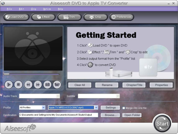 Aiseesoft DVD to Apple TV Converter