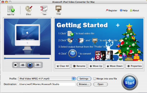 Aiseesoft iPod Video Converter for Mac