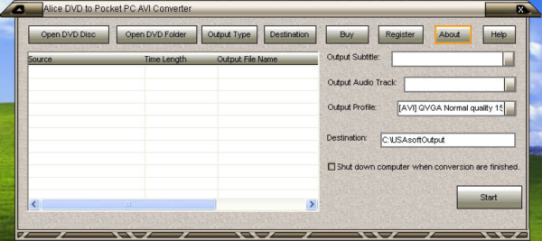 Alice DVD to Pocket PC Converter