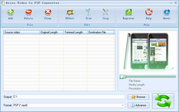 Aries Video to PSP Converter