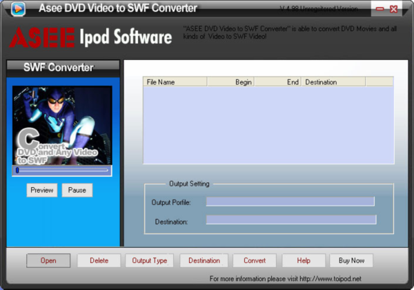 Asee DVD Video to SWF Converter