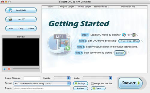 Asis DVD to MP4 Converter for Mac