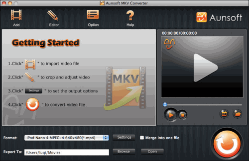 Aunsoft MKV Converter for Mac