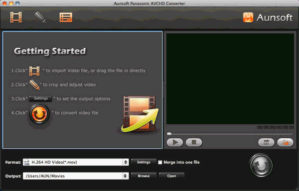 Aunsoft Panasonic AVCHD Converter for Mac