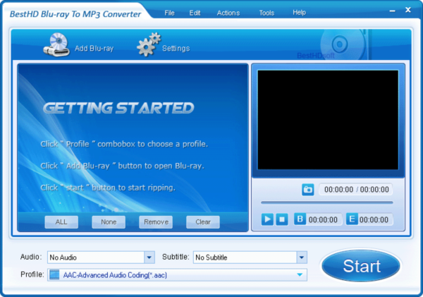 BestHD Blu-Ray to MP3 Converter