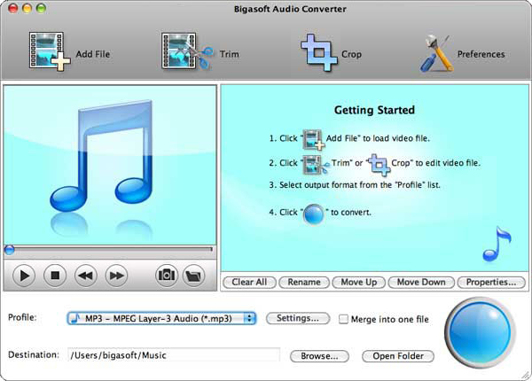 Bigasoft Audio Converter for Mac