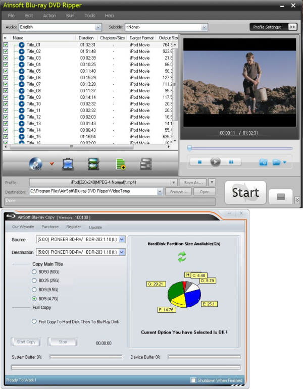 Blu-ray DVD Ripper + Blu-ray Copy