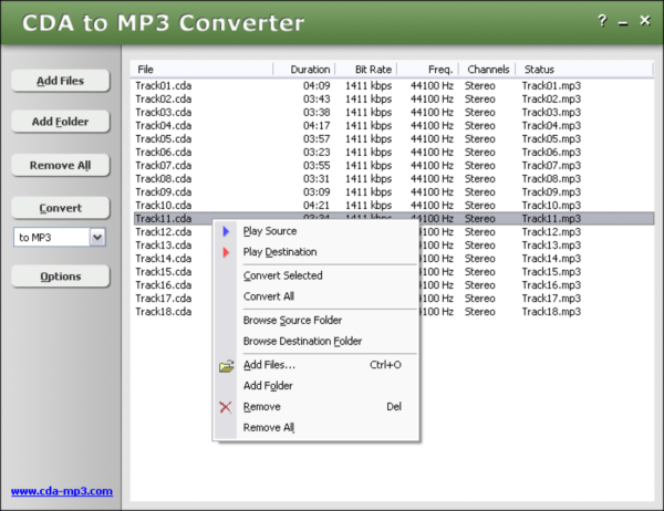 CDA to MP3 Converter