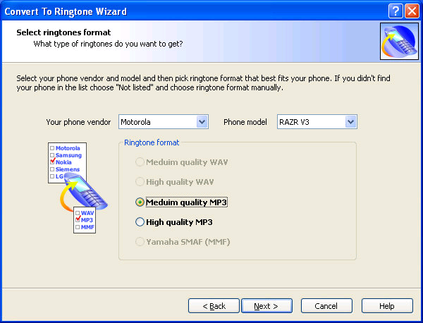 Convert to Ringtone Wizard