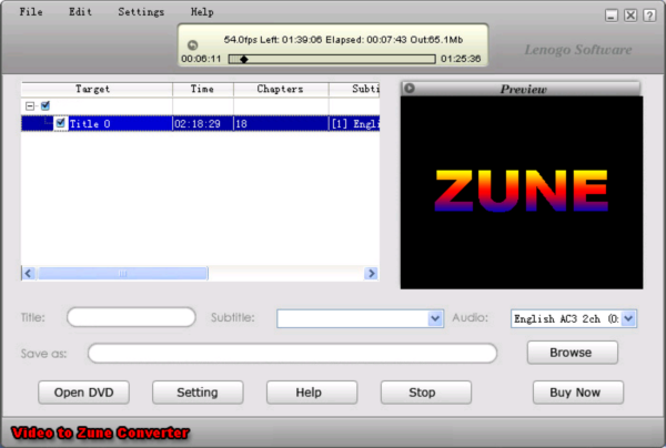 Convert Video to Zune