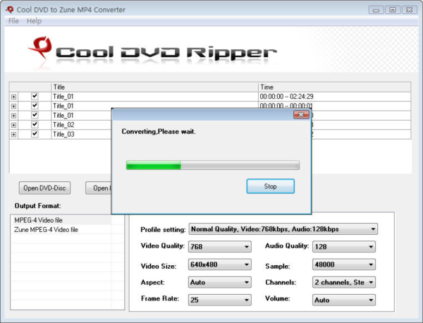 Cool DVD to Zune MP4 Converter