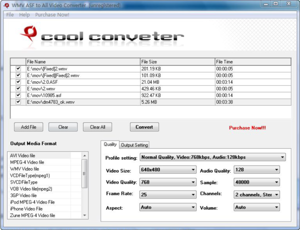 Cool WMV ASF to All Video Converter