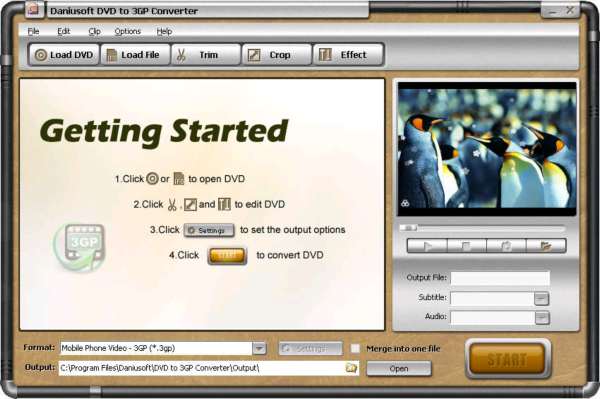 Daniusoft DVD to 3GP Converter