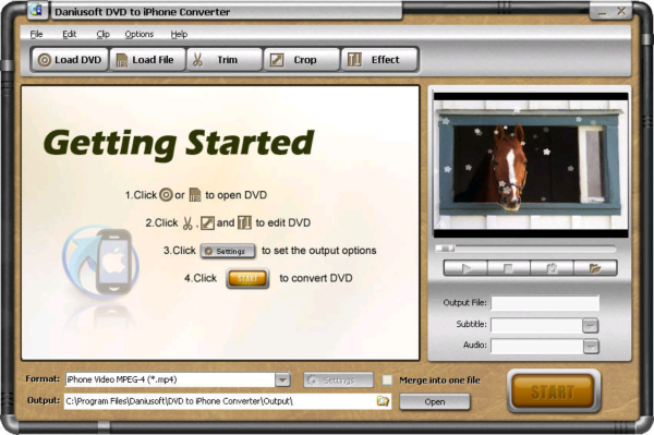 Daniusoft DVD to iPhone Converter