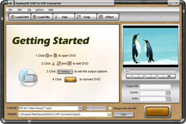 Daniusoft DVD to PSP Converter