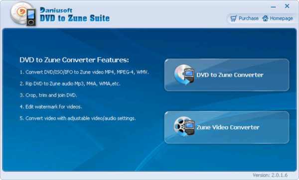 Daniusoft DVD to Zune Suite