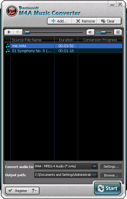 Daniusoft M4A Music Converter