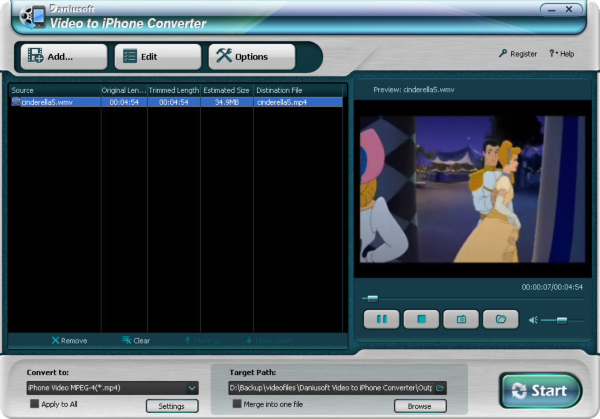 Daniusoft Video to iPhone Converter