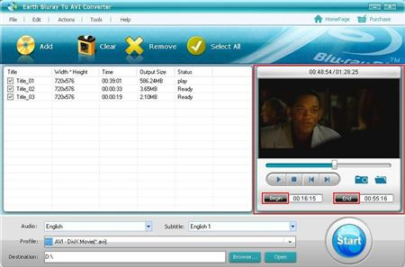 Earth Bluray To AVI Converter