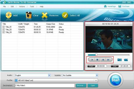 Earth Bluray To HD Converter