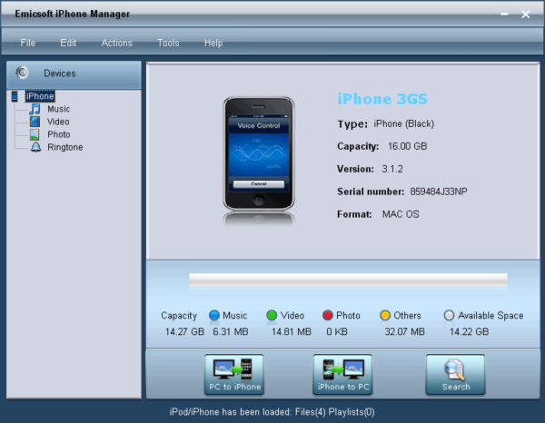 Emicsoft iPhone Manager