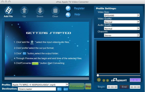 ePopsoft Apple TV Video Converter Mac