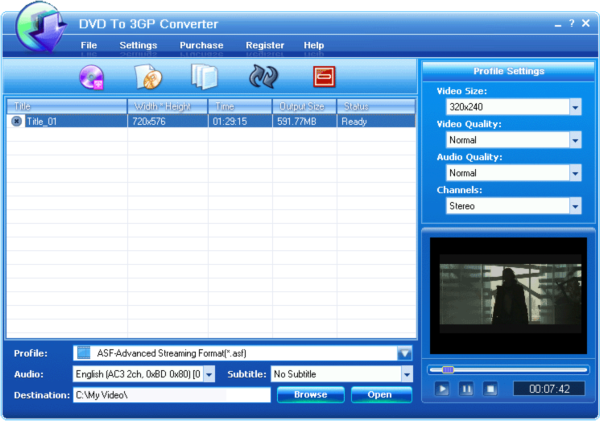 Eztoo Convert DVD To 3GP