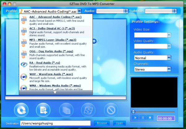 Eztoo DVD To MP3 Converter for MAC