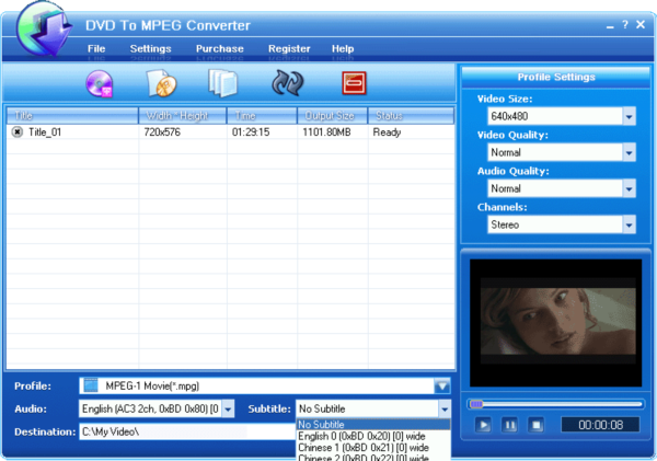 Eztoo DVD To MPEG Converter