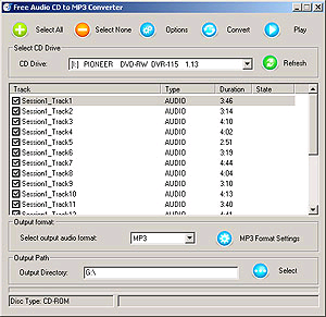 Free Audio CD to MP3 Converter