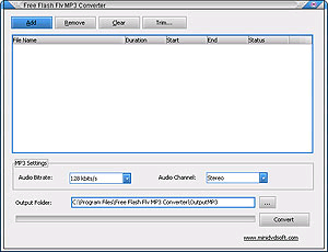 Free Flash Flv MP3 Converter